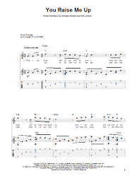 You Raise Me Up Sheet Music Josh Groban Solo Guitar You Raise Me Up Sheet Music Notes Sheet Music
