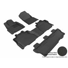 3d Maxpider 2012 2017 Toyota Sequoia Front Second Third Row Set All Weather Floor Liners In Black With Carbon Fiber Look Honda Pilot Classic Tan 2015 Honda Pilot