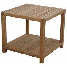 Anderson Teak Glenmore 22 X 22 Inch Teak Patio End Table Bbqguys In 2020 Side Table Wood Solid Wood Side Table Side Table