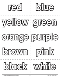There are 12 cards in each set. Color Words Flash Cards Printable Flash Cards