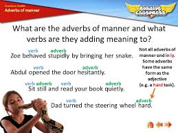 What is an adverb of manner? What Are Adverbs Of Manner Grammar Toolkit Adverbs Of Manner Tell How Something Is Done 4 Carefully Spoon The Mixture Onto The Baking Tray 1 Beat Ppt Download