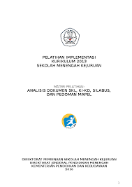 Pelatihan dan pendampinan implementasi kurikulum 2013 smk analisis dokumen skl, ki, dan kd. Doc Analisis Skl Ki Kd Silabus Dan Ppm S Johnny Academia Edu