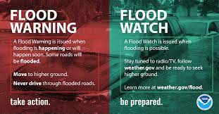 A flood warning means you need to take action as flooding is either happening now or is imminent. Social Media Flood Safety