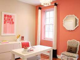 Get a gorgeous designer look by coordinating wall color and a stylish console. Matching Colors Of Wall Paint Wallpaper Patterns And Existing Home Furnishings House Interior Interior Orange Room Decor