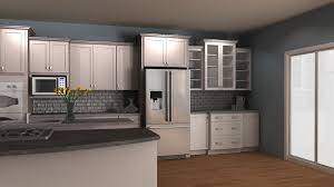 Maybe you would like to learn more about one of these? Kraftmaid Rendering Pebble Grey And Dove White Accent To Create A Built In Buffet Look Built In Buffet Grey Cabinets Kitchen