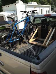 Portable pvc bike rack for camping and toting your bikes in your truck bed. Wood Bike Rack 5 Steps Instructables
