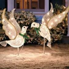 Love the look of mall holiday decor? Christmas Peace Doves Lighted Lawn Ornaments Christmas Yard Decorations Outdoor Christmas Decorations Indoor Christmas Lights