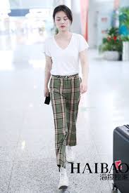马思纯2018年7月16日上海机场街拍 fashion clothes celebrity style