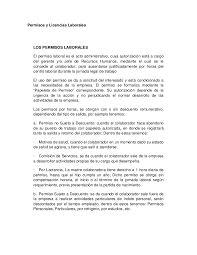 Vacaciones permisos y descansos remunerados. Permisos Y Licencias Laborales