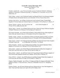 GRANVILLE CONNECTIONS