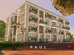 It's so lively, the theme is . The Sims Resource Paul Apartment Building No Cc