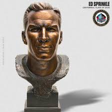 The official unveiling of Ed Sprinkle's Bronzed Bust // #PFHOF20