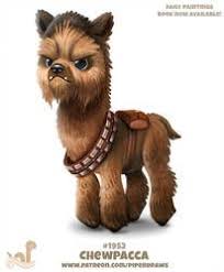 Daily Paint 1952 Chewpacca By Cryptid Creations Cute Drawings Cute Fantasy Creatures Cute Animal Drawings