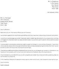 Here's how to write a great one. Information Officer Cover Letter Example Icover Org Uk