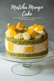 Matcha Mango Cake Recipe Mango Cake Matcha Cake Asian Cake