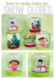 How To Make Snow Globes Using Baby Food Jars U Create Baby Jar Crafts Baby Food Jar Crafts Baby Jars
