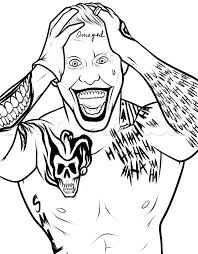 The darkly and menacing alex ross artwork of harley quinn and joker has become and instant icon in comic book history. Joker Suicide Squad Coloring Page Free Printable Coloring Pages For Kids