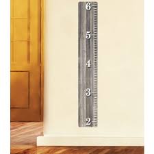 Weathered Wood Ruler Height Chart Wall Decal