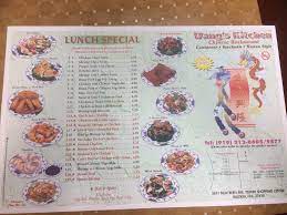 Réserver une table wangs kitchen, bangalore sur tripadvisor : Wang S Kitchen 3631 New Bern Ave In Raleigh Restaurant Menu And Reviews