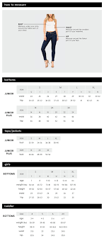 Juniors Jeans Jeans Size Chart Juniors Skinny Jeans