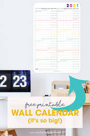 Printable Large Wall Calendar Instant Free Printable Download In 2020 Printable Wall Calendar Large Wall Calendar Wall Calendar