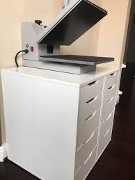 Two Alex Drawers From Ikea 15x15 Heat Press From Heat Press Nation Perfect As A Stand For My Pr Home Business Organization Craft Room Office Heat Press Stand