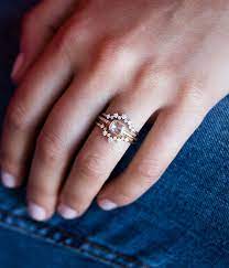 Diamond Cluster Arch Ring Cool Wedding Rings Unique Engagement Rings Wedding Rings Simple