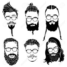 The best men hairstyles for thin hair to make it look thicker. Set Of Hairstyles For Men In Glasses Collection Of Black Silhouettes Royalty Free Cliparts Vectors And Stock Illustration Image 103485519