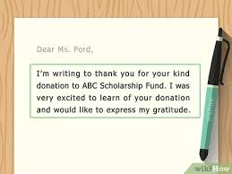 Generic thank you letter for donation. 3 Ways To Write A Letter Of Appreciation Wikihow