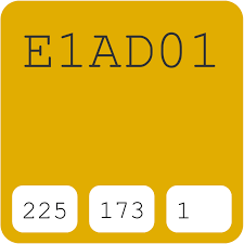 Mustard Yellow E1ad01 Hex Color Code Schemes Paints