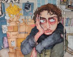 Alcohol marker and color pencil painting