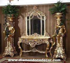 Stunning Baroque French Reproduction Rococo Console Table And Mirror Baroque Decor Royal Furniture Beautiful Furniture