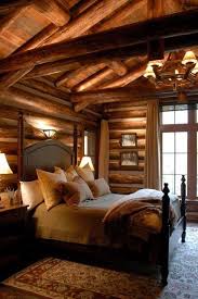 Modern Log Cabin Cosy Log Home Bedroom Log Cabin Bedrooms Cabin Bedroom