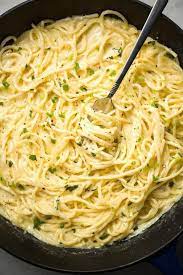 Creamy Three Cheese Spaghetti Recipe Spaghetti Recipes Creamy Spaghetti Recipes