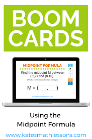 Midpoint Formula Boom Cards Midpoint Formula Math Lessons Secondary Math