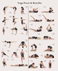 Image Result For Free Printable Hatha Yoga Poses Chart Bikram Yoga Poses Yoga Postures Yoga Moves