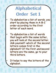 We need to know the alphabet and alphabetical order to complete many tasks such as doing research. Alphabetical Order Winter Theme