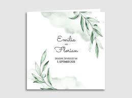 Wir gestalten ihnen wundervolle einladungskarten und dankeskarten zur goldhochzeit und silbernen hochzeit. Hochzeitseinladung Olive Hochzeitseinladungen Olive Im Floralen Design Onlin Hochzeitseinladung Hochzeit Einladungen Hochzeit