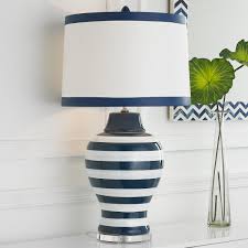 Navy White Stripe Table Lamp Shades Of Light Lamp Unique Table Lamps Table Lamp