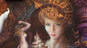 🌌 *Vibrations of Time v.10* 🌌 A lone guardian frozen in silence, a  monumental clock piercing the earth like a spear, and a crimson planet  hovering above the horizon like a