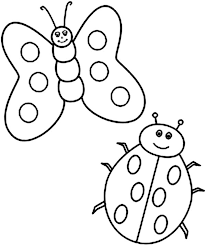 Bee coloring pages for kids. Butterfly And Lady Bug Coloring Page Color Luna In 2021 Bug Coloring Pages Ladybug Coloring Page Bee Coloring Pages