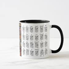 Guitar Chords And Scale Mug Zazzle Com In 2020 Mugs Dinnerware Set Guitar Chords