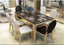 5 piece kitchen dining table set for 4, 5 piece dining set with faux marble tabletop and 4 durable pu leather upholstery chairs perfect for kitchen, dining room, breakfast nook, living room occasions. Luxury Marble Dining Table Furniture My Aashis