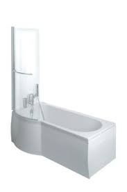 Cooke Lewis Adelphi Curved Showerbath Screen 0000003825068 Bath Screens Bathroom Collections Shower Screen