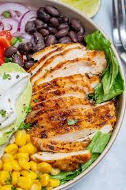 The meat, rice, beans, and fajita veggies are all loaded in 1 bowl for easy heating up, and the. The Best Chicken Burrito Bowl Recipe Healthy Fitness Meals