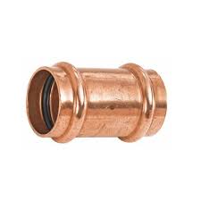 Copper pressfitting reducer with a press end and a spigot. 3 4 Propress Copper Coupling With Stops