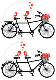 Love Birds On Bicycle Digital Clip Art Wedding Invitation Anniversary Gift For Couples Tandem Bicycle Vector Png Eps Svg Download Tandem Bicycle Bike Illustration Bicycle