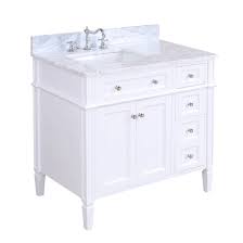 Shop wayfair for all the best 36 inch bathroom vanities. Hailey 36 Inch Vanity With Carrara Marble Top Single Bathroom Vanity Bathroom Vanity Kitchen Bath Collection