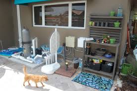 Consider where the pool's equipment is. Hide Pool Equipment Dilemma