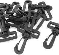 uxcell Plastic Briefcase Swivel Rotary Snap Hooks Buckle 38mm 10pcs Black